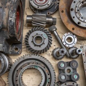 Detailed shot of industrial gears and mechanical parts in a workshop setting. - Photo by Connor Lucock on Pexels